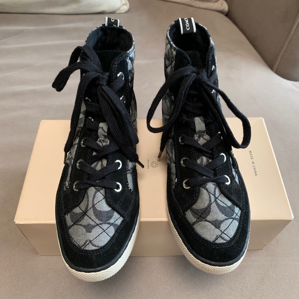 Coach High Top Suede Sneakers 7.5
